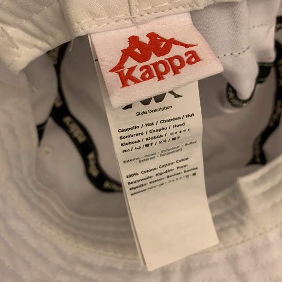 🆕 KAPPA Unisex 222 Banda Active Bzahlab White Cotton Bucket Hat Size 59 - Picture 4 of 12